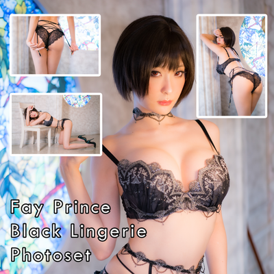 Fay Prince Black Lingerie Gravure Photoset (Digital)