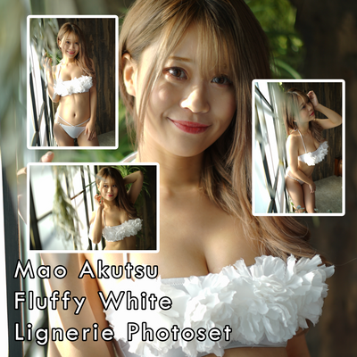 Mao Akutsu Fluffy White Lingerie Gravure Photo Set (Digital)