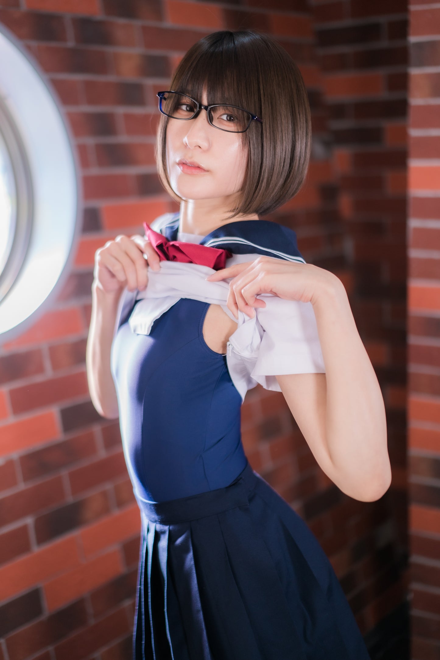 Usako Kurusu Glasses Seifuku Gravure Photoset (Digital)