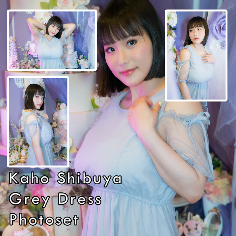 Kaho Shibuya Grey Dress Photoset (Digital)
