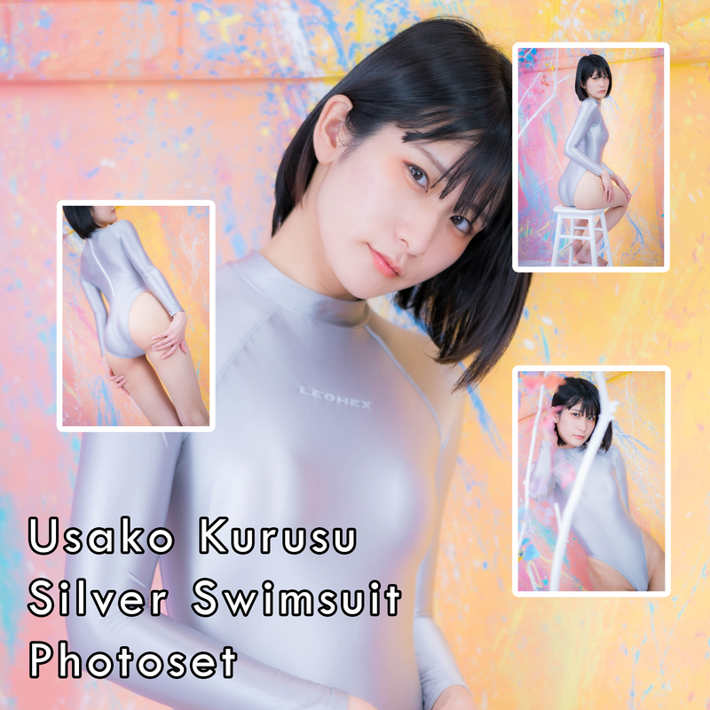 Usako Kurusu Silver Swimsuit Gravure Photoset (Digital)