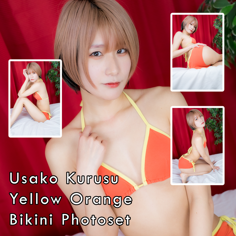 Usako Kurusu Yellow Orange Bikini Gravure Photoset (Digital)