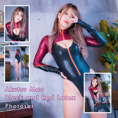 Mao Akutsu Black and Red Latex Gravure Photoset (Digital)