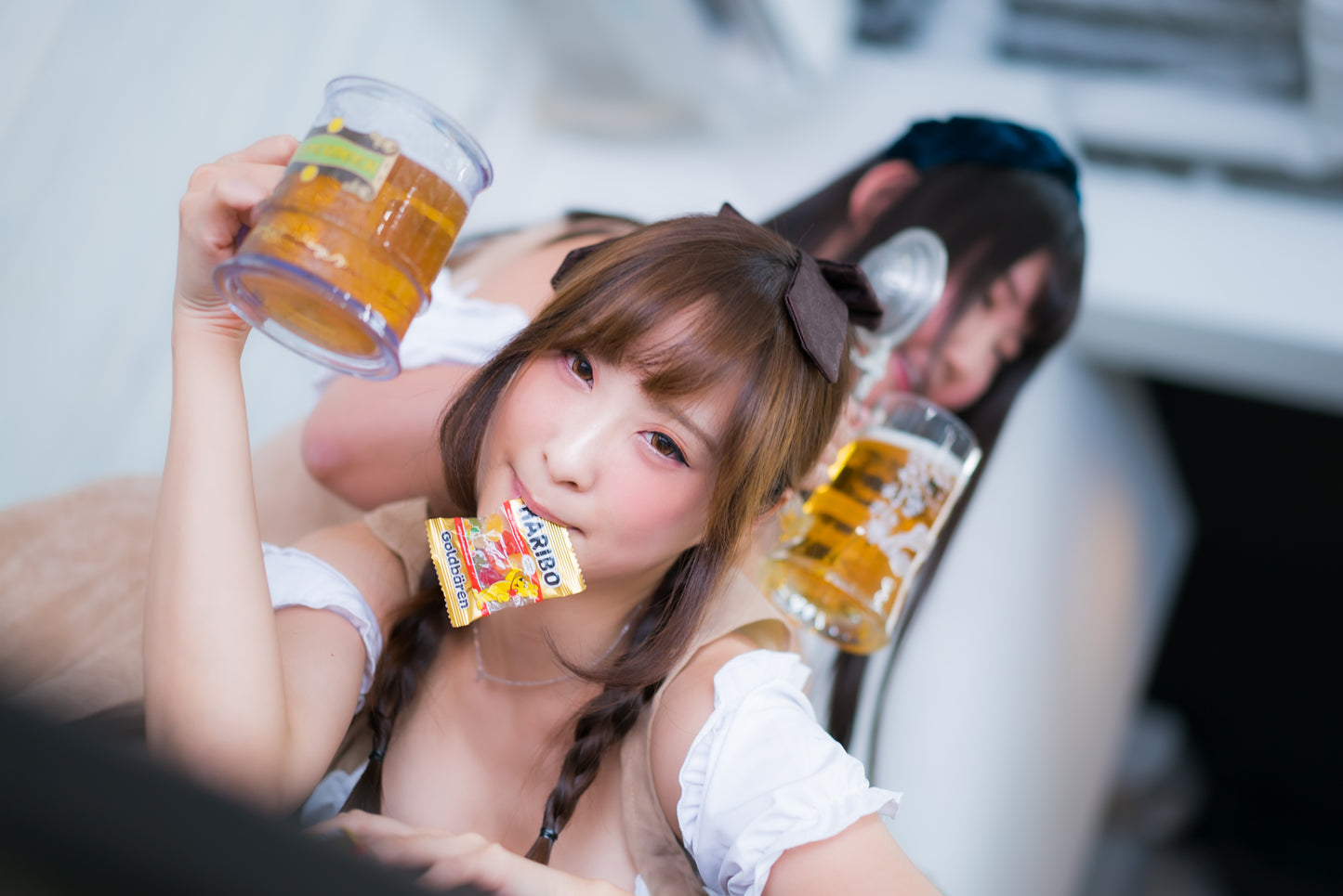 Fay Prince & Momose Momo Beer Maid Gravure Photo Set (Digital)