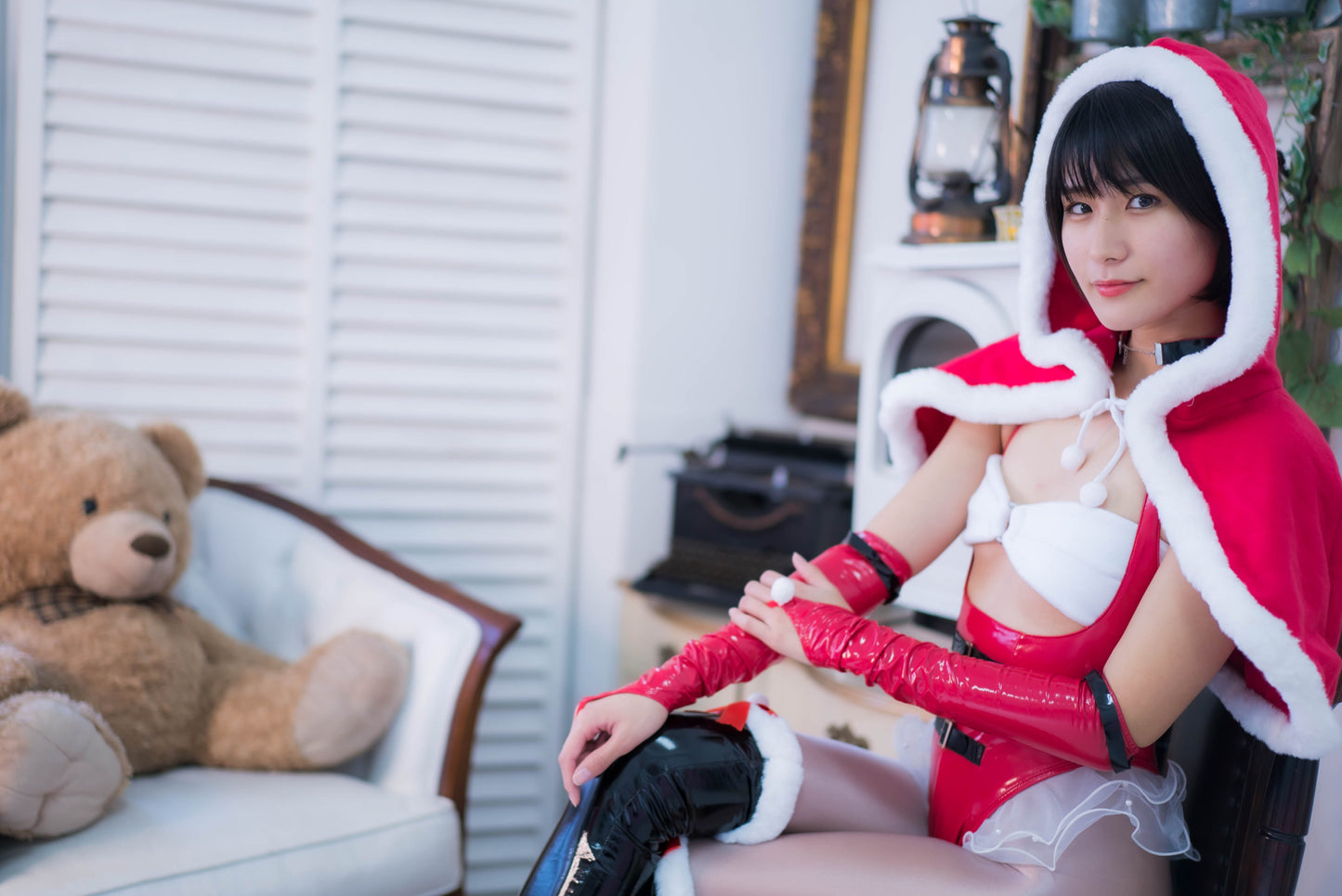 Kurusu Usako Latex Santa Cosplay Gravure Photo Set (Digital)